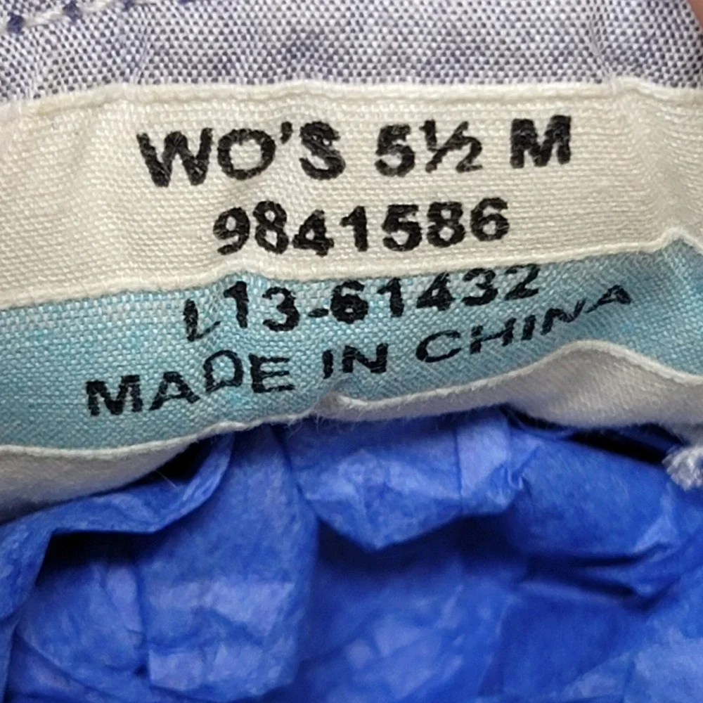 Sperry Top-Sider Womens Size 5.5 M Boat Shoes Blue Canvas